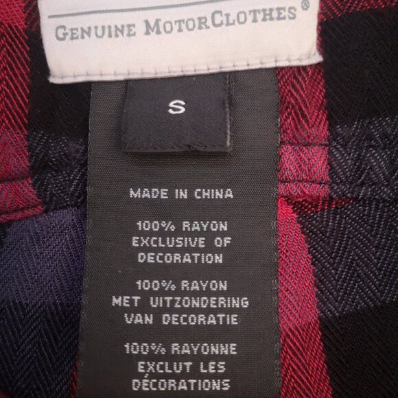 Harley-Davidson Genuine Motor Clothes Ladies Sleeveless Red Plaid Blouse - Picture 5 of 10